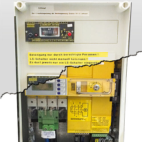 Old and new devices in a power panel