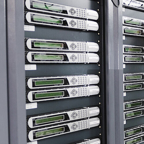 Server rack in a data centre