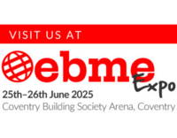 EBME Expo logo, the event which Bender are exhibiting on 26th - 27th June 2025