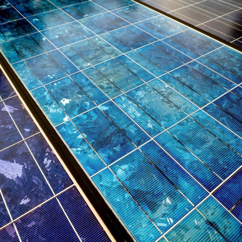 Beispielbild für ein Solarpanel mit Degradation