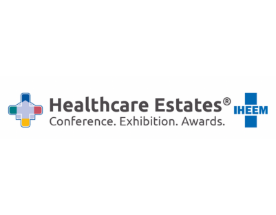 Healthcare Estates logo for the upcoming Healthcare Estates event which Bender are exhibiting at from 21st - 22nd October 2025.